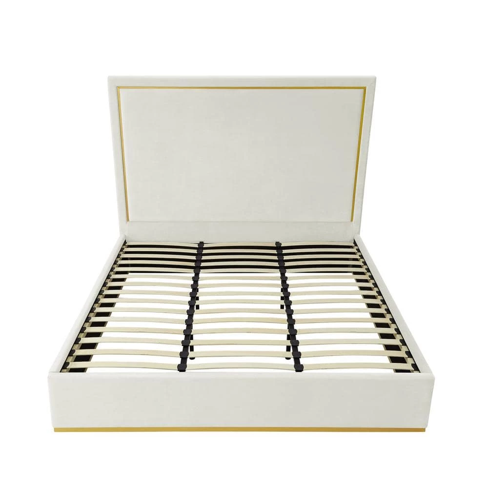 Aksel Beige Velvet King Bed Upholstered by Inspired Home 8 Aksel Beige Velvet King Bed Upholstered by Inspired Home - Image 6