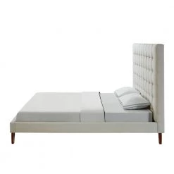 Telford Beige Linen Button Tufted Platform King Bedframe by Inspired Home -Inspired Home Sales Store beige linen inspired home panel beds bd24 03bek hd 1f 1000