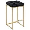 Jersey 26.5 in. H Black Velvet Counter Height Stool in Gold (Set of 2) by Best Master Furniture -Inspired Home Sales Store black best master furniture bar stools jl019b 64 1000