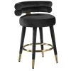35 in. H Louie Black Velvet Counter Height Stool with Gold Trim (Set of 2) by Best Master Furniture 2 35 in. H Louie Black Velvet Counter Height Stool with Gold Trim (Set of 2) by Best Master Furniture -Inspired Home Sales Store black best master furniture bar stools lx903b 64 1000