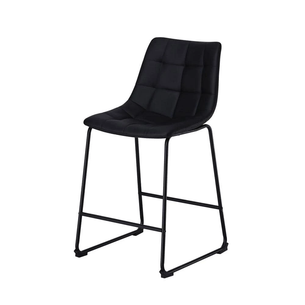 Terry Modern Black Counter Height Chairs (Set of 2) by Best Master Furniture 4 Terry Modern Black Counter Height Chairs (Set of 2) by Best Master Furniture - Image 2