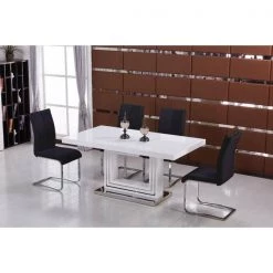 Dominga 5-Piece Black Rectangular Dining Set by Best Master Furniture 11 Dominga 5-Piece Black Rectangular Dining Set by Best Master Furniture -Inspired Home Sales Store black best master furniture dining room sets ba207b5 31 1000