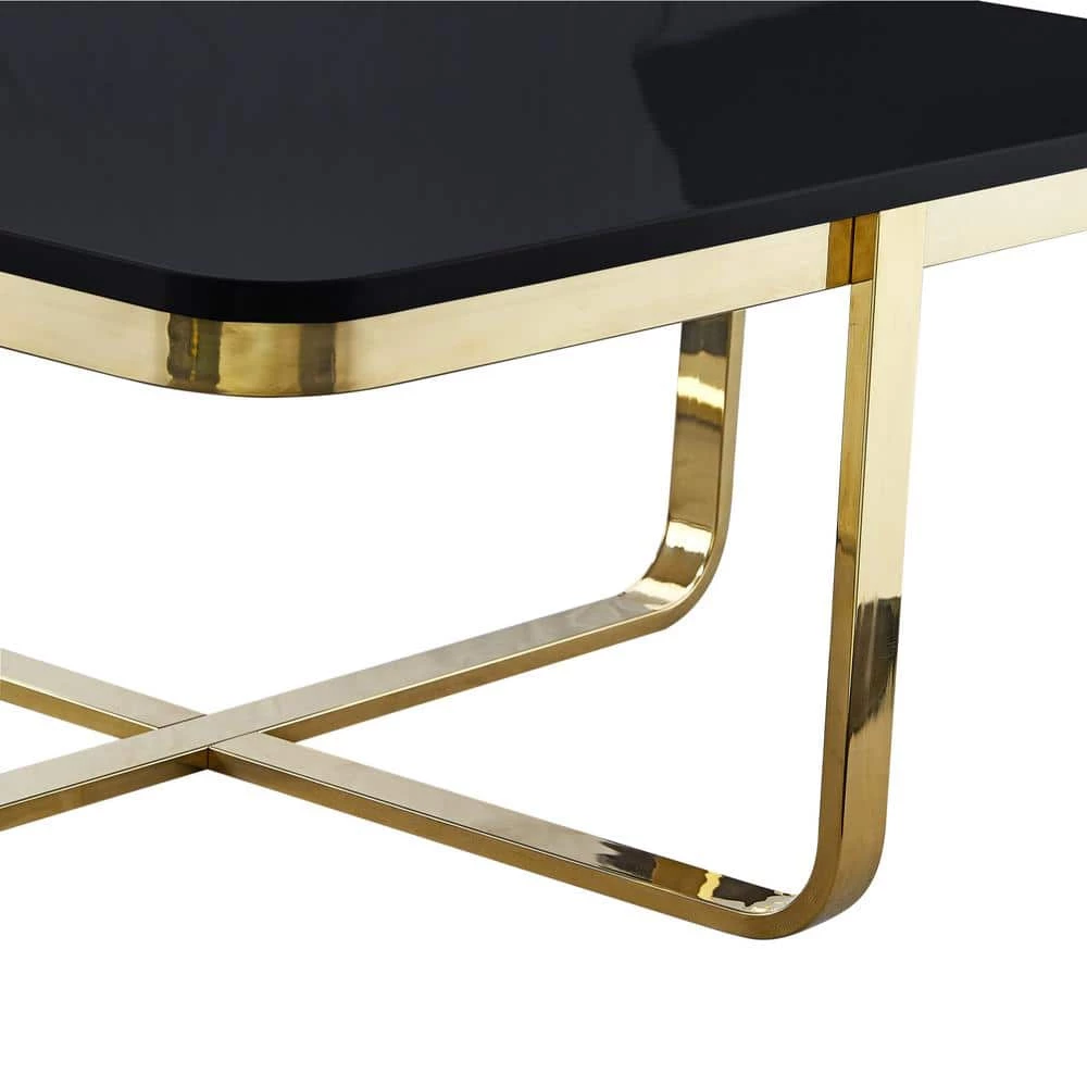 Lanna 40 in. Black/Gold Medium Square Wood Coffee Table by Inspired Home 7 Lanna 40 in. Black/Gold Medium Square Wood Coffee Table by Inspired Home - Image 5