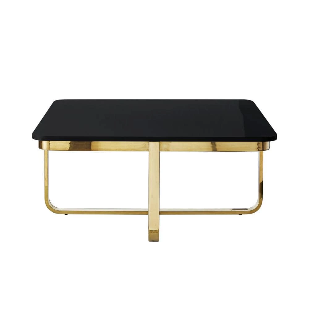 Lanna 40 in. Black/Gold Medium Square Wood Coffee Table by Inspired Home 4 Lanna 40 in. Black/Gold Medium Square Wood Coffee Table by Inspired Home - Image 2