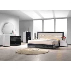 Berlin Queen Modern Lacquer Platform Bed by Best Master Furniture 7 Berlin Queen Modern Lacquer Platform Bed by Best Master Furniture -Inspired Home Sales Store black white best master furniture platform beds berlq 31 1000