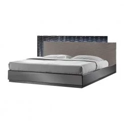 Romania Black/Zebra King Modern Platform Bed by Best Master Furniture