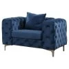 Becca Blue Tufted Velvet Arm Chair by Best Master Furniture -Inspired Home Sales Store blue best master furniture accent chairs f002bch 64 1000