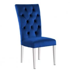 Lexington Blue Tufted Velvet Parsons Chairs (Set of 2) by Best Master Furniture
