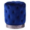 Jaime Blue Tufted Velvet Round Ottoman by Best Master Furniture -Inspired Home Sales Store blue best master furniture ottomans jo002vbl 64 1000