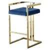 Luxe 31 in. H Blue/Gold Bar Stools (Set of 2) by Best Master Furniture -Inspired Home Sales Store blue gold best master furniture bar stools lx901bg 64 1000