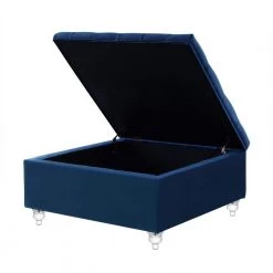 Saige Blue Velvet Tufted Square Acrylic Leg Cocktail Table Storage Ottoman by Inspired Home 14 Saige Blue Velvet Tufted Square Acrylic Leg Cocktail Table Storage Ottoman by Inspired Home -Inspired Home Sales Store blue velvet inspired home ottomans on15 02bl hd 4f 1000