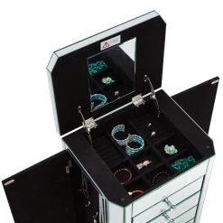 Aniyah Clear 16.5 in. W x 13.2 in. D x 43.3 in. H Jewelry Furniture Mirrored by Inspired Home 14 Aniyah Clear 16.5 in. W x 13.2 in. D x 43.3 in. H Jewelry Furniture Mirrored by Inspired Home -Inspired Home Sales Store clear inspired home jewelry armoires jf207 09nc hd 66 1000