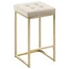 Jersey 26.5 in. H Cream Velvet Counter Height Stool in Gold (Set of 2) by Best Master Furniture 1 Jersey 26.5 in. H Cream Velvet Counter Height Stool in Gold (Set of 2) by Best Master Furniture -Inspired Home Sales Store cream best master furniture bar stools jl020vc 64 1000