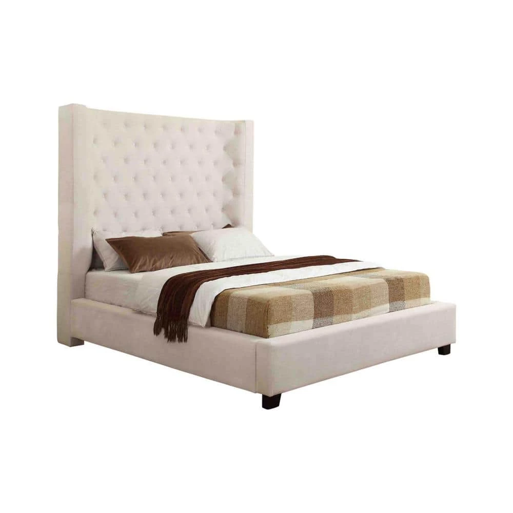 Empress Cream Queen High Profile Platform Bed by Best Master Furniture 3 Empress Cream Queen High Profile Platform Bed by Best Master Furniture