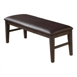 Wendy 48 in. Dark Grey Rectangular Dining Bench by Best Master Furniture