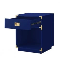 Odrini Modern Dark Navy/Gold End Table Metal Corner Brackets Knob Nightstand by Inspired Home -Inspired Home Sales Store dark navy inspired home end side tables st154 09ng hd 1f 1000