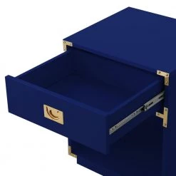 Odrini Modern Dark Navy/Gold End Table Metal Corner Brackets Knob Nightstand by Inspired Home -Inspired Home Sales Store dark navy inspired home end side tables st154 09ng hd 44 1000