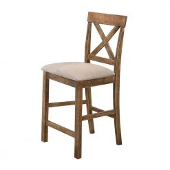 Janet 41 in. H Driftwood Counter Height Chairs (Set of 2) by Best Master Furniture