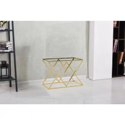 Santa Ana 48 in. Gold Rectangle Glass Console Table by Best Master Furniture -Inspired Home Sales Store gold best master furniture console tables e49 31 1000