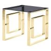 Manhattan 21.5 in. Smoked/Gold Glass with Stainless Steel End Table by Best Master Furniture -Inspired Home Sales Store gold best master furniture end side tables e28ge 64 1000