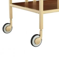 Mako Gold/Walnut Bar Cart with Removable Serving Tray by Inspired Home -Inspired Home Sales Store gold walnut inspired home bar carts bc123 09wt hd 66 1000