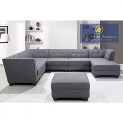 Brenda 48 in. Gray Linen Fabric Corner Occasional Chair by Best Master Furniture -Inspired Home Sales Store gray best master furniture accent chairs r168gco 31 1000