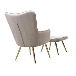 Marcella 2-piece Gray Velvet Accent Chair with Ottoman Set by Best Master Furniture -Inspired Home Sales Store gray best master furniture accent chairs wx2931vg 66 1000