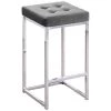 Jersey 26.5 in. H Gray Velvet Counter Height Stool in Silver (Set of 2) by Best Master Furniture -Inspired Home Sales Store gray best master furniture bar stools jl018vg 64 1000