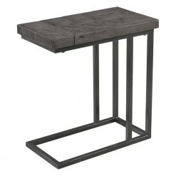 Caravan 25 in. Gray Magnesium Metal Side Table by Best Master Furniture