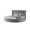 Isabella Grey California King Tufted Round Platform Bed by Best Master Furniture 2 Isabella Grey California King Tufted Round Platform Bed by Best Master Furniture -Inspired Home Sales Store gray best master furniture platform beds yy138gck 64 1000