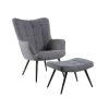 Marcella 2-piece Linen Accent Chair with Ottoman Set, Gray by Best Master Furniture -Inspired Home Sales Store grey best master furniture accent chairs wx2931 64 1000