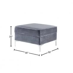 Olivia Grey Velvet Metal Y-Leg Square Storage Ottoman by Inspired Home 11 Olivia Grey Velvet Metal Y-Leg Square Storage Ottoman by Inspired Home -Inspired Home Sales Store grey inspired home ottomans so01 02gr hd 40 1000