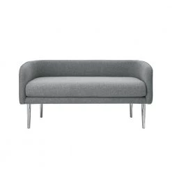 Mikaela Gray Bench with Upholstered Velvet 23.6 in. H x 21.7 in. W x 50 in. D by Inspired Home