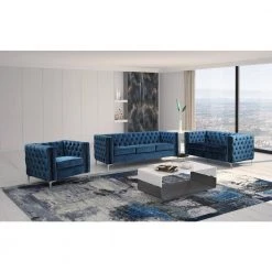 Fleming 60 in. L Navy Velvet 2 Seater Loveseats by Best Master Furniture -Inspired Home Sales Store navy best master furniture loveseats f004bls 31 1000