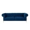 Journie Collection 38.5 in. Wide Flared Arms Velvet Upholstery Traditional Straight Shaped Button Tufted Sofa in Blue by Inspired Home -Inspired Home Sales Store navy inspired home sofas couches sa310 02ny hd 64 1000