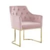 Lana Pink Tufted Velvet Arm Chair in Gold by Best Master Furniture -Inspired Home Sales Store pink best master furniture accent chairs lx610p 64 1000