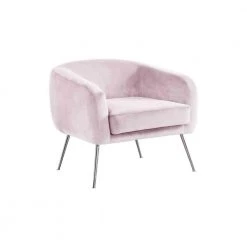 Milton Velour Modern Accent Chair, Pink by Best Master Furniture