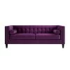 Miah 34 in. Purple Velvet 3-Seater Tuxedo Sofa with Removable Cushions by Inspired Home -Inspired Home Sales Store purple velvet inspired home sofas couches sa101 02pl hd 64 1000