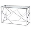 Edward 48 in. Silver Rectangle Glass Console Table by Best Master Furniture -Inspired Home Sales Store silver best master furniture console tables e26ss 64 1000