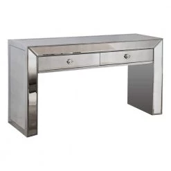 Winney 56 in. Silver Rectangle Wood Console Table by Best Master Furniture