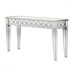 Stacey 52 in. Silver Rectangle Wood Console Table by Best Master Furniture