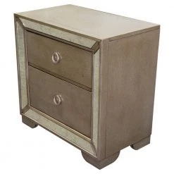 Helena 2-Drawer 29.5 in. H x 30 in. W x 17.5 in. D Silver Bronze Mirrored Nightstand by Best Master Furniture -Inspired Home Sales Store silver bronze best master furniture nightstands b1980n c3 1000