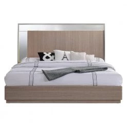 Brazil Taupe Bronze California King Modern Platform Bed by Best Master Furniture