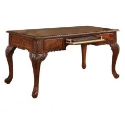 Princeton 60 in. Traditional Walnut Solid Wood Executive Desk by Best Master Furniture
