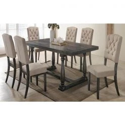 Katrina 5-Piece Weathered Oak Rectangular Dining Set by Best Master Furniture -Inspired Home Sales Store weathered oak best master furniture dining room sets katrwg5 31 1000
