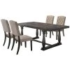 Katrina 5-Piece Weathered Oak Rectangular Dining Set by Best Master Furniture -Inspired Home Sales Store weathered oak best master furniture dining room sets katrwg5 64 1000