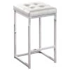 Jersey 26.5 in. H White Faux Leather Counter Height Stool in Silver (Set of 2) by Best Master Furniture -Inspired Home Sales Store white best master furniture bar stools jl017w 64 1000