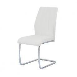 Pallab White Faux Leather Side Chair (Set of 2) by Best Master Furniture