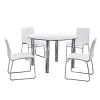 Atropos 5-Piece White Round Glass Dinette Set by Best Master Furniture -Inspired Home Sales Store white best master furniture dining room sets t07w5 64 1000