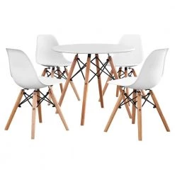 Mable 5-piece White Kid's Table and Chair Set by Best Master Furniture